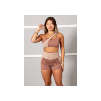 Conjunto Fitness Detalhe Em Tule (bermuda+top) Academia 11172/11174