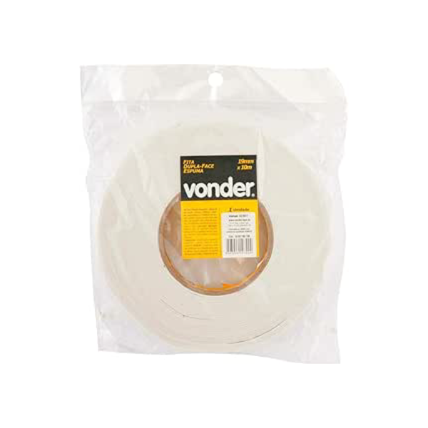 Fita Dupla Face, Espuma, 19 x 10 M, Vonder VDO2207