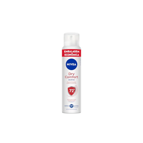 NIVEA Desodorante Antitranspirante Aerossol Dry Comfort 200ml - Proteção eficaz de 48 horas contra suor e mau odor, com 2x mais ativos hidratantes, garantindo axilas secas e saudáveis