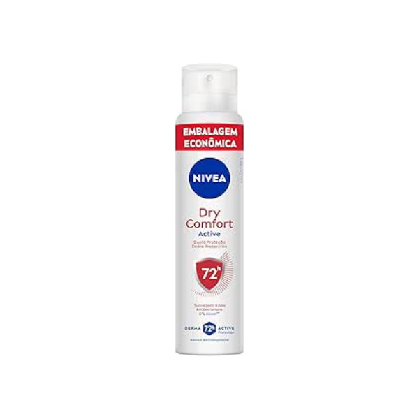 NIVEA Desodorante Antitranspirante Aerossol Dry Comfort 200ml - Proteção eficaz de 48 horas contra suor e mau odor, com 2x mais ativos hidratantes, garantindo axilas secas e saudáveis