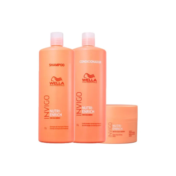 Kit Wella Pro Invigo Nutri Enrich - Sh 1000ml E Cond E Másc