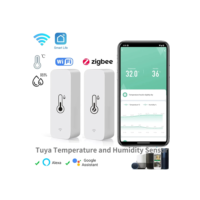 Tuya zigbee wifi sensor de temperatura e umidade app monitor remoto para casa inteligente var smartlife trabalho com alexa google assistente