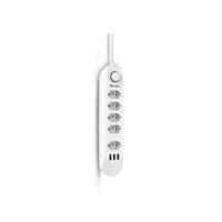 Filtro de Linha Inteligente: Proteção ZOV, 5 Saídas Tipo-J, 3 USB