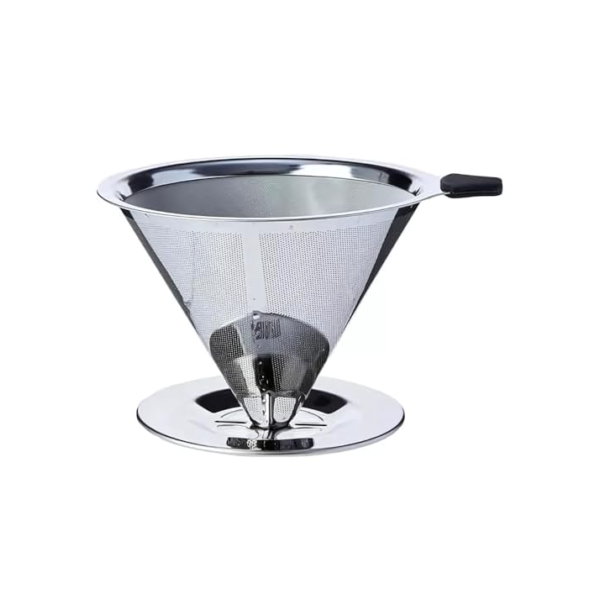 Coador e Filtro de Café Inox Reutilizável - Malha Ultrafina, Sem Papel, 1–2 Xícaras, Lavável