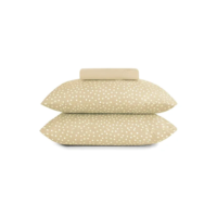 Jogo de Cama Casal 3 peças Malha Fio Penteado Bits Bege Altenburg