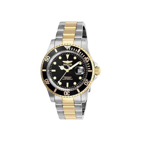 Invicta Relógio masculino Pro Diver de quartzo com pulseira de aço inoxidável