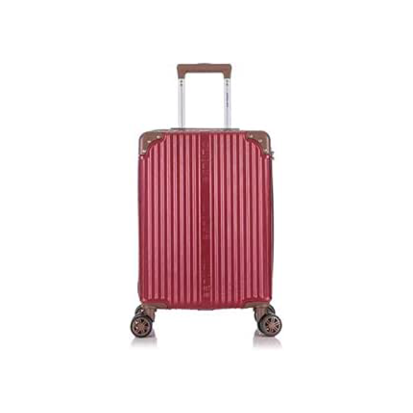 Mala de Viagem de Bordo Palazzio 10kg Rígida ABS Padrão ANAC com 4 Rodas duplas 360º e Trava de segredo númerico, divisória interna com zíper e elástico de fixação, Bordô, Santino - APLV191P25