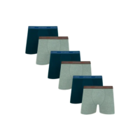 Kit Com 6 Cuecas Boxer Adulto Algodão Lupo