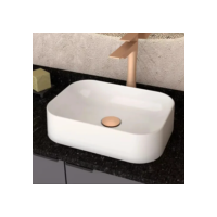 Cozimax Luna Cuba Pia Branca de Apoio 36.5x27cm Para Banheiro Lavabo