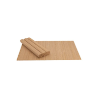 Mimo Style Jogo Americano de Bambu Claro com 4 Unidades 45x30 para Mesa, Cozinha e Sala de Jantar - Moderno Sofisticado Sustentável e Ecológico - Com Resistência Térmica e Evita Manchas