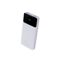 Power Bank 10200mAH, Bateria Portátil Universal, Carga Rápida, Display Indicador, Entradas Micro USB e USB-C, 2 Portas USB-A, Branco, PB102WH, ELG