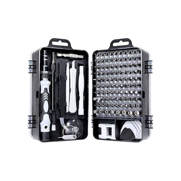 Conjunto de Chaves de Fenda de Precisão 115 em 1 Kit Ferramentas Reparo com Driver Magnético para Celular PC iPhone Notebook Console Óculos Câmera Bolsa Portátil Inclui 98 Bits Acessórios