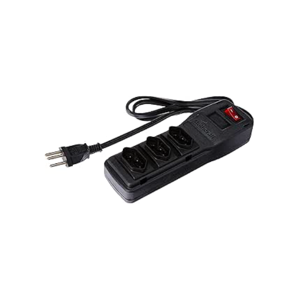 Filtro de Linha Power Line de 3 tomadas em Gabinete Plástico