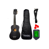 Ukulele Tivoli Concert Eletroacústico com Capa, Afinador e Cabo – Som Profissional e Portátil
