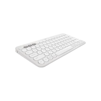 Teclado sem fio Logitech Pebble Keys 2 K380s com Conexão Bluetooth Easy-Switch e Pilha Inclusa - Compatível com PC, Mac, Chrome OS, Android, iOS e Apple TV, Layout US - Branco