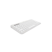 Teclado sem fio Logitech Pebble Keys 2 K380s com Conexão Bluetooth Easy-Switch e Pilha Inclusa - Compatível com PC, Mac, Chrome OS, Android, iOS e Apple TV, Layout US - Branco