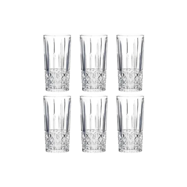 Jogo De 6 Copos Altos 300ml Cristal Collection Class Home Cor Transparente