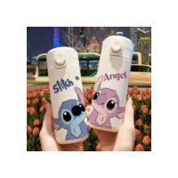 Garrafa Térmica Stitch 420ml Personalizada com Termômetro Digital | Presente Criativo Infantil Anime