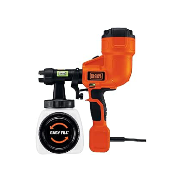 BLACK+DECKER Pistola de Pintura Elétrica HVLP, Ideal para Pintura e Pulverização, Modelo BDPH200B, 110V