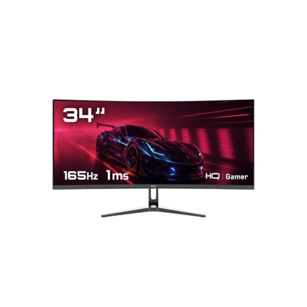 Monitor Gamer 34" Curvo 1ms, 165Hz, UltraWide (QHD) - 3440x1440 AMD FreeSync, HDMI, DP, HQ Premium HQ34C16 Bivolt
