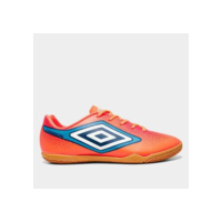 Chuteira Futsal Umbro Cannon Unissex - Coral+Azul