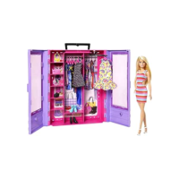 Barbie Fashion & Beauty Conjunto de Brinquedo Novo Armário de Luxo com Boneca para crianças a partir de 3 anos