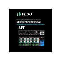 VEDO AF7 Mixer Mixer Analógico Placa De Som Digital mesclada 7/4 Canais Configurações De Funções Personalizadas Console
