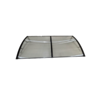Toldo Policarbonato 100 a 200x70cm Alta Resistência, Proteção UV e Suportes em ABS Reforçado