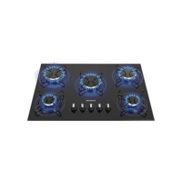 Cooktop a Gás, 5 Bocas, Mondial, Preto/Inox, Bivolt - CTG-02