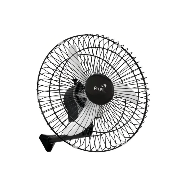 Ventilador de parede Arge Twister con 3 pás de Polipropileno estrutura preto, 50cm de diâmetro