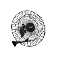 Ventilador de parede Arge Twister con 3 pás de Polipropileno estrutura preto, 50cm de diâmetro