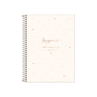 Tilibra - Caderno Espiral Capa Dura Universitário 10 Matérias Soho 160 Folhas - Bolinhas Pequenas - Happiness