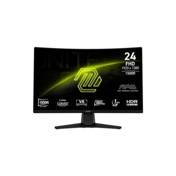 Monitor Gamer Curvo MSI 24", FHD, 180Hz, 4ms, VA, Preto - MAG242C