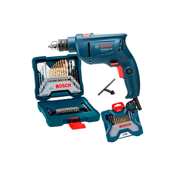Furadeira Industrial Impacto Rev 450w Gsb 450 Re Bosch + Kit