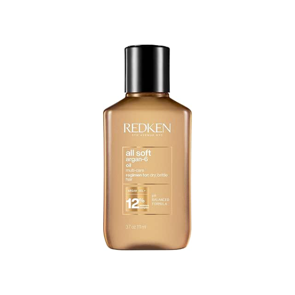 Redken All Soft Óleo Capilar com Óleo de Argan para Cabelos Secos, Tratamento 6 em 1 para Hidratação Profunda, Maciez Intensa e Brilho Radiante, 111ml
