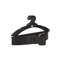 Cabide Preto Paranoia Produtiva Achatado Kit 50 unidades plastico