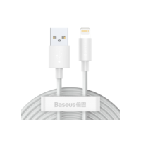 Kit 2 Cabos USB para Lightning Simple Wisdom 2.4a 1.5m P/ Iphone 6 7 8 9 X XR 11 12 13 14 Pro Max