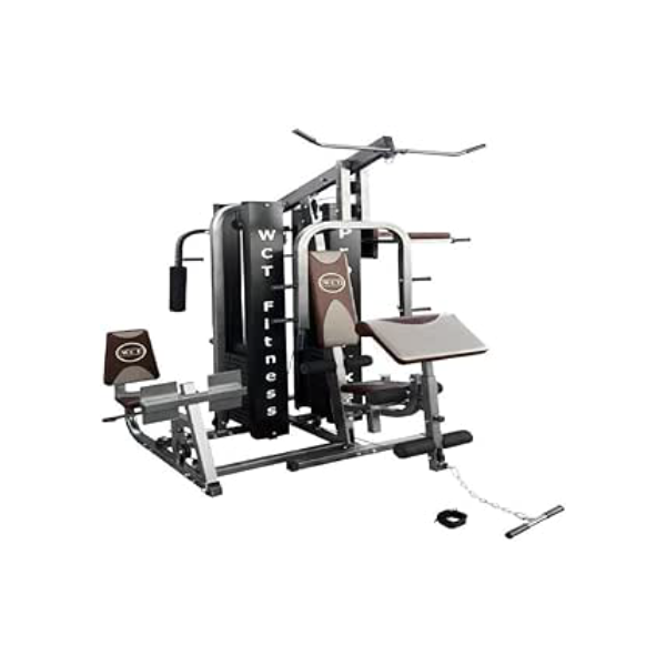 Multi Estação Pro Deluxe 204Kg Anilhas WCT Fitness Musculação Completa Treino Peito Perna Costa Supino Máquina Voador Barra Pulley Cadeira Extensora Banco Scott Legg Press Abdominal Paralela
