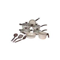 Multi aluminio Jogo de Panelas Antiaderente Premium de 10 Peças cor Branco