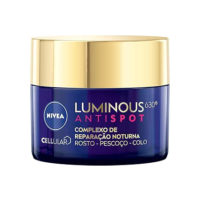 NIVEA Tratamento Facial Complexo de Reparação Noturna Luminous 630 - Proporciona hidratação intensa durante a noite e reduz marcas escurecidas - 50ml