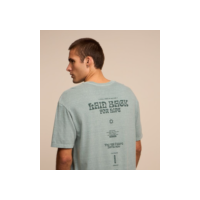 Camiseta Relaxed com Estampa Lettering Azul