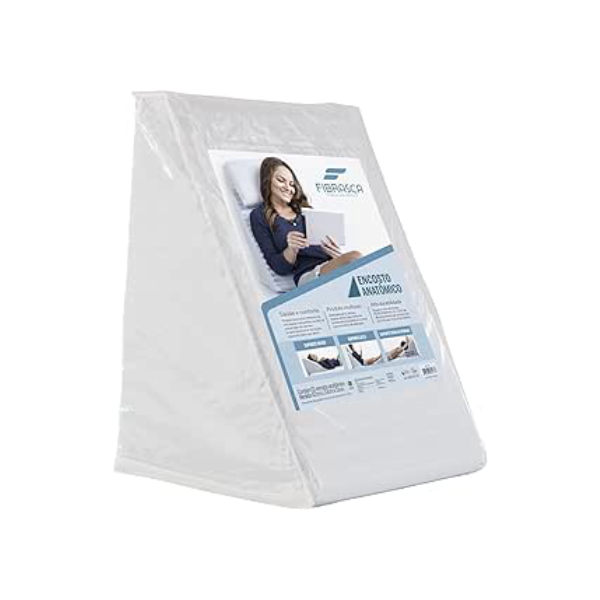 Travesseiro Triangular Encosto Anatômico – Branco - Fibrasca