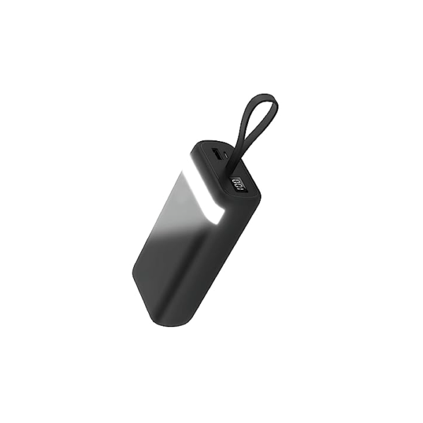 Carregador sem fio Universal Portátil Power bank Turbo 20000mah com 4 cabos saída USB Tipo C/Micro USB/USB/USB Visor de Carga (Preto)