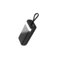 Carregador sem fio Universal Portátil Power bank Turbo 20000mah com 4 cabos saída USB Tipo C/Micro USB/USB/USB Visor de Carga (Preto)