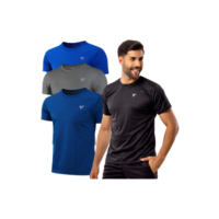 Camisa Fitness Masculina Kit Com 4 Academia Treino Corrida