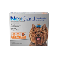 NexGard Antipulgas e Carrapatos para Cães de 2 a 4kg, 1 tablete