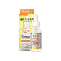 Garnier Uniform & Matte Sérum Facial Antimarcas Vitamina C, Niacinamida e Ácido Salicílico, Reduz Marcas Visivelmente, Controla Oleosidade, Efeito Matte, Hidrata e Uniformiza a Pele, 30ml