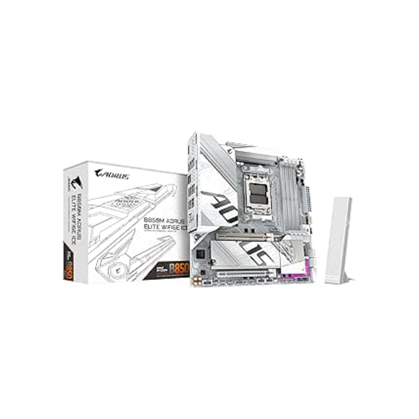 Placa Mãe Gigabyte B850M AORUS ELITE ICE WIFI6E (AM5/4xDDR5/HDMI/DP/M.2/USB 3.2)