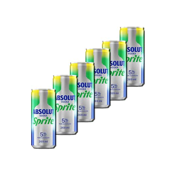 Pack Bebida Mista Alcoólica Absolut Vodka Sprite - 6 unidades de lata 269ml