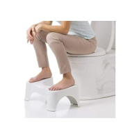 Banquinho Auxiliar Ergonômico para Vaso Sanitário - Apoio de Pés com Base Antiderrapante - Banco de Privada para Posição de Cócoras Confortável e Saudável